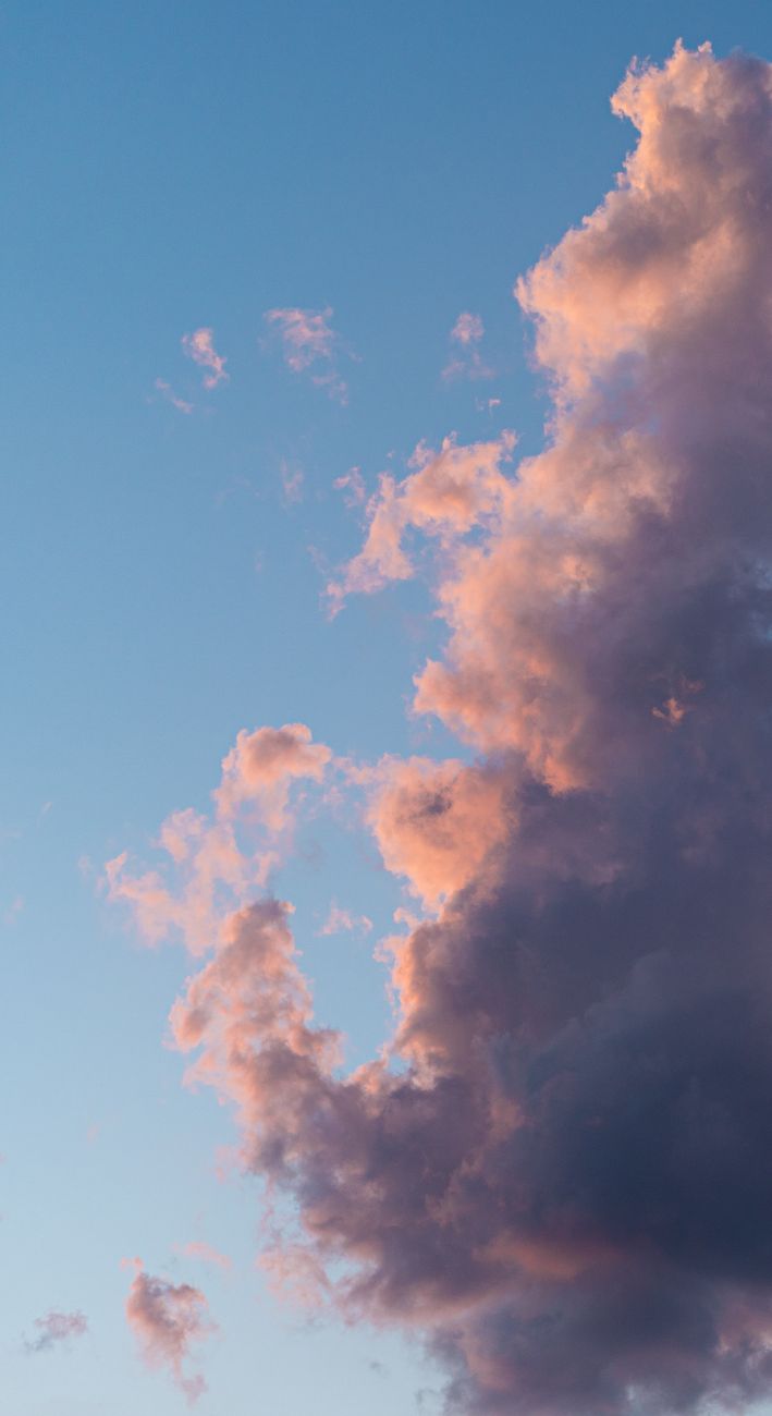 white clouds and blue sky